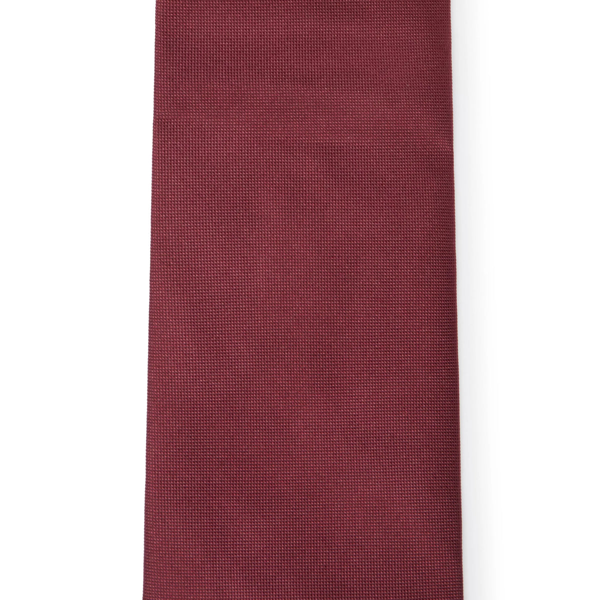 Burgundy Red Plain Woven Silk Tie