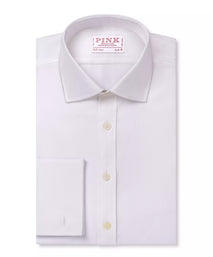 White Slim Fit Double Cuff Royal Twill Formal Shirt