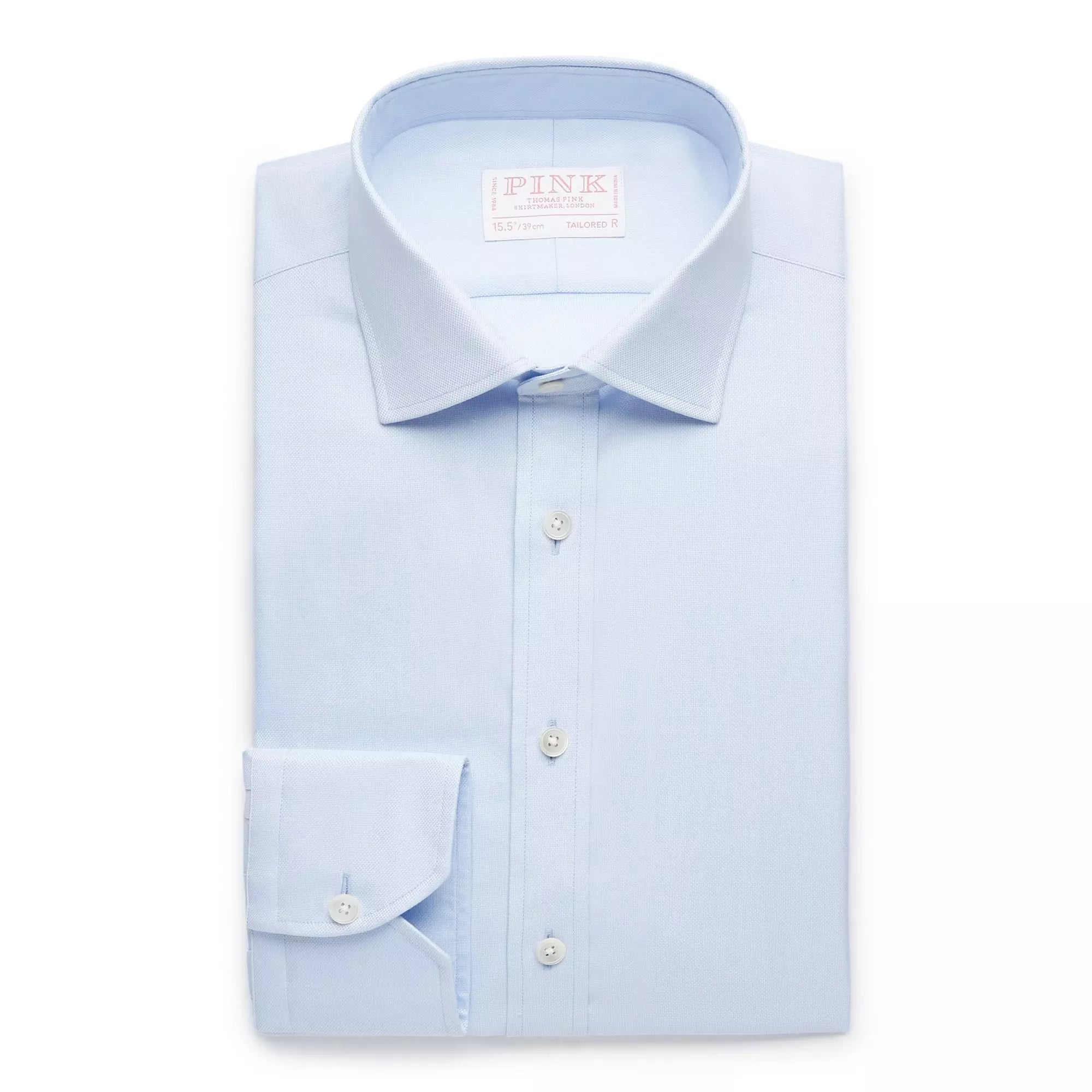 Pale Blue Tailored Fit Royal Oxford Formal Shirt