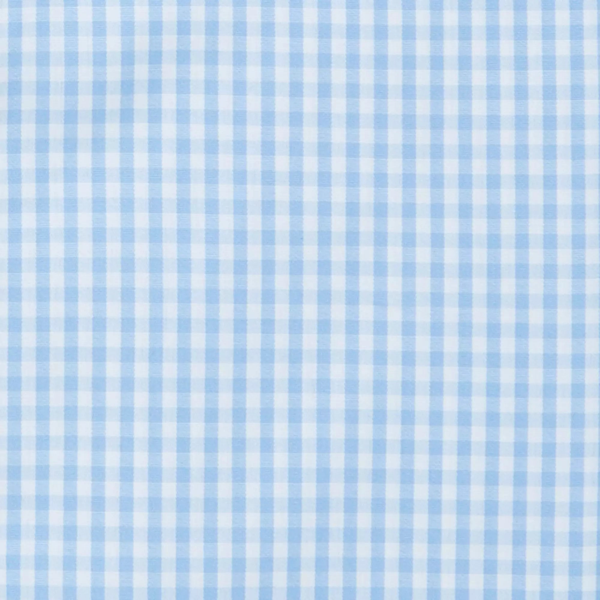 Pale Blue & White Tailored Fit Double Cuff Core Poplin Gingham Formal Shirt