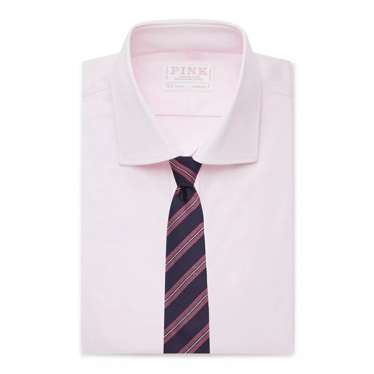 Pink Athletic Fit Stretch Plain Poplin Formal Shirt