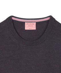 Grey Merino Wool Crew Neck Sweater