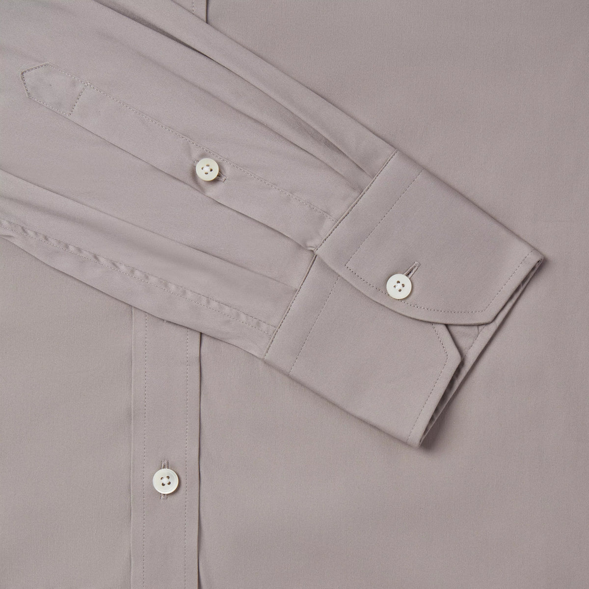 Pale Grey Athletic Fit Poplin Stretch Formal Shirt