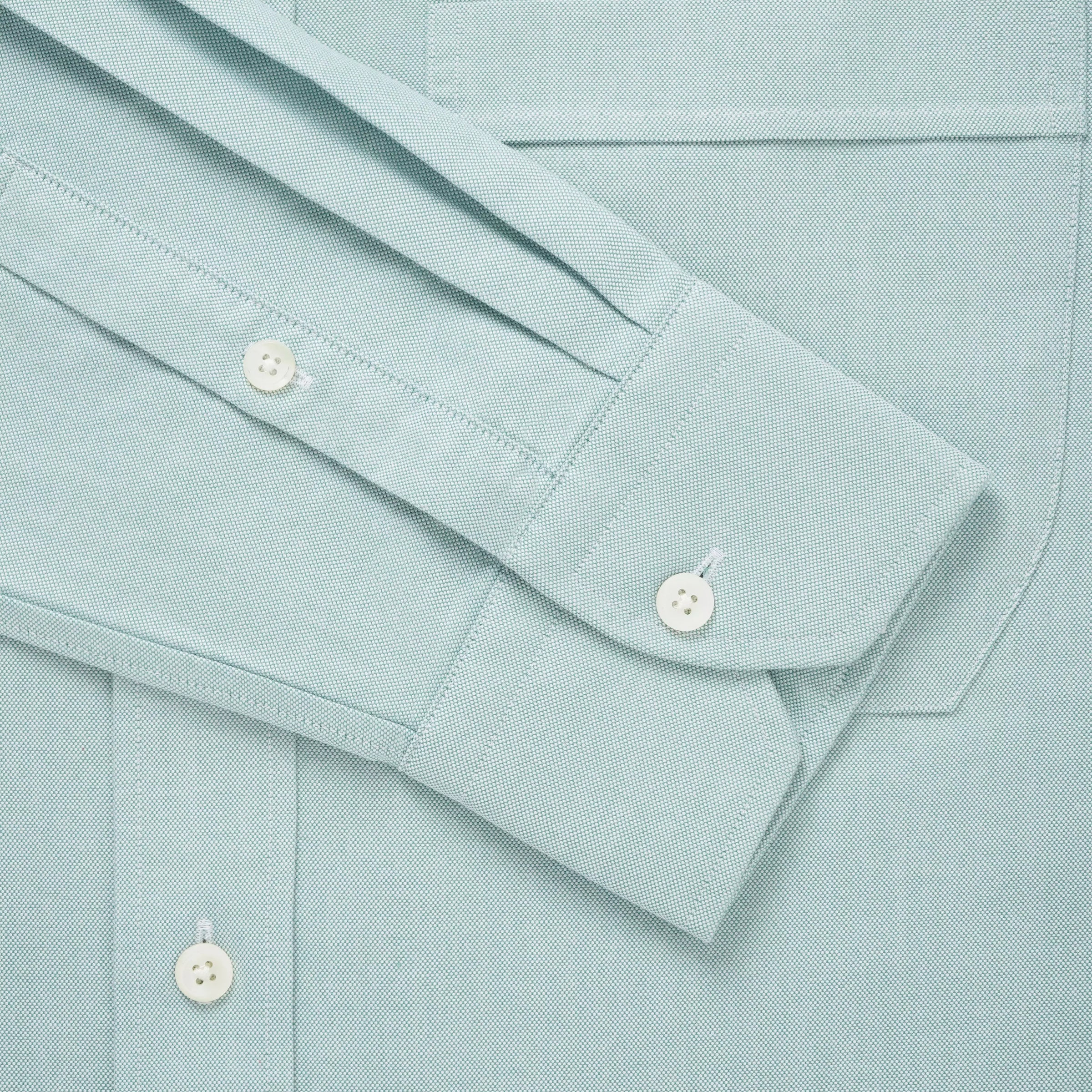 Teal Green Tailored Fit Button Down Smart Casual American Oxford Shirt